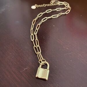 Gold Lock Necklace